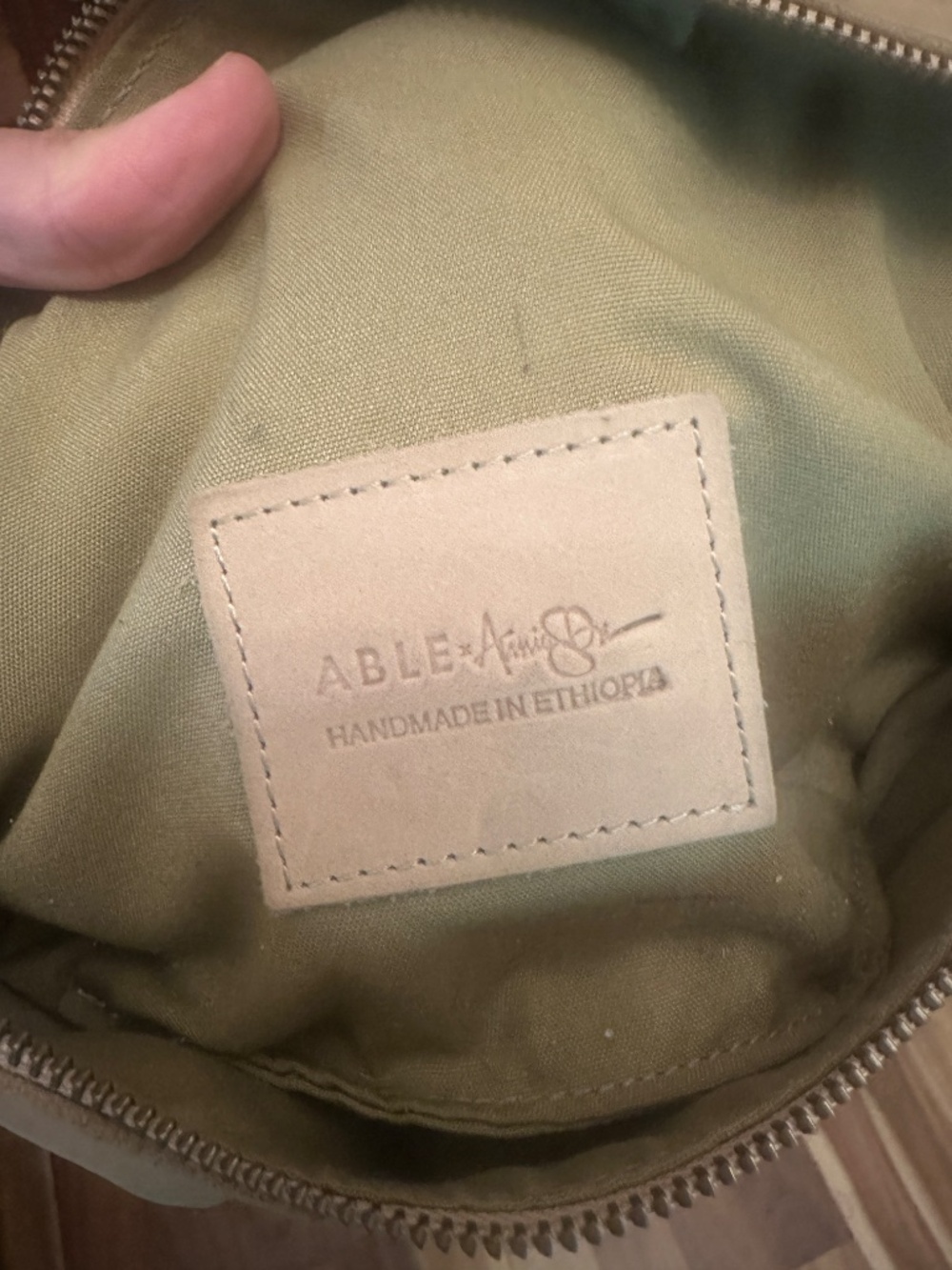 ABLE Pink Leather Berkeley Belt Bag Collab w/ Annie F Downs